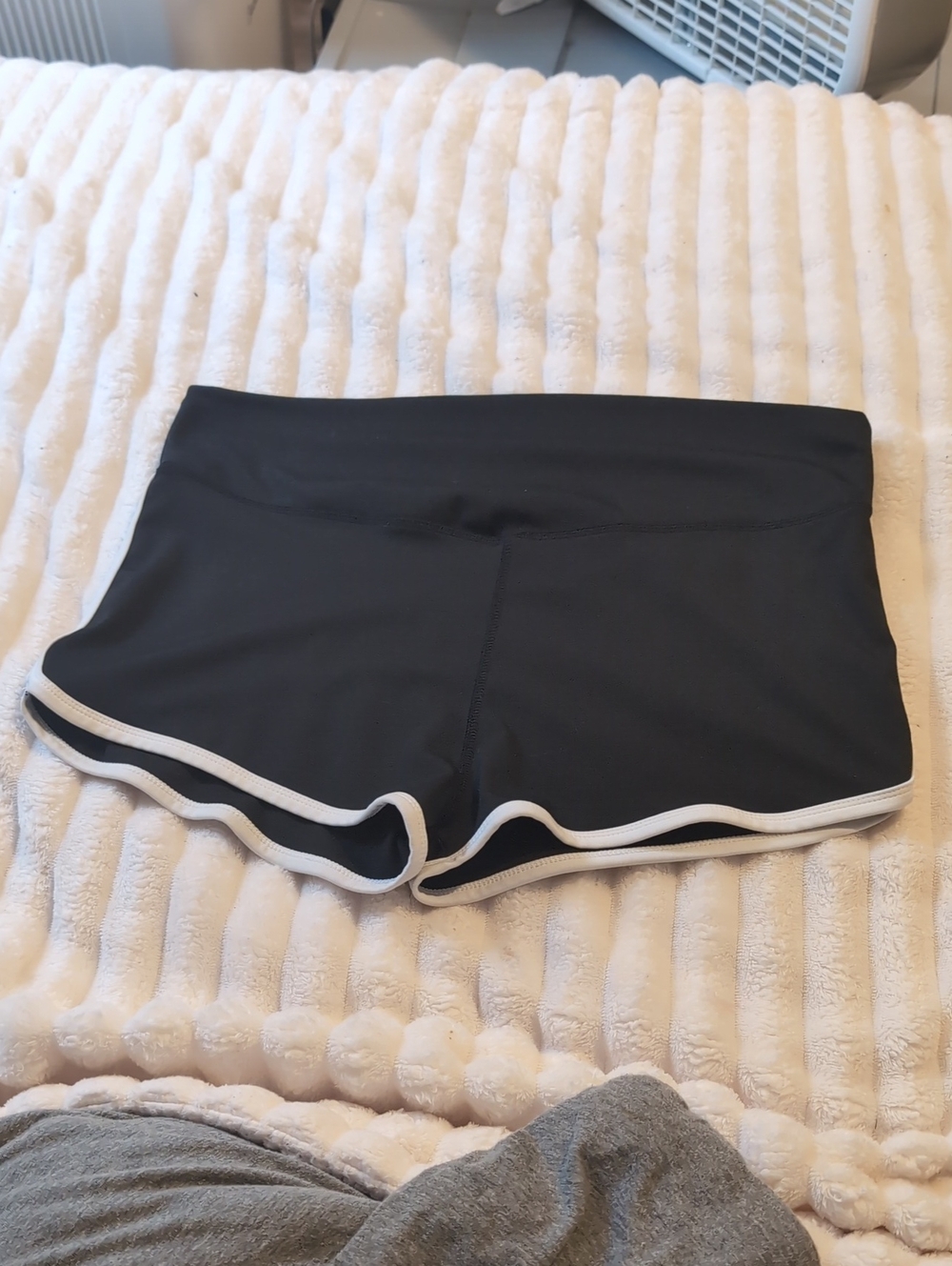 Black Women’s Athletic Shorts with White Trim